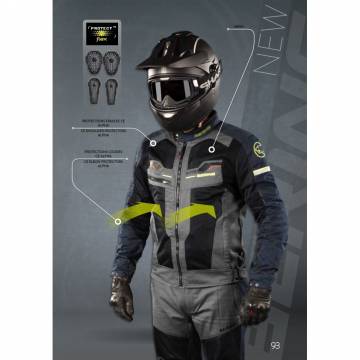 Geacă Moto de Vară din Textil BERING BAMAKO · Negru / Albastru / Gri  - 1