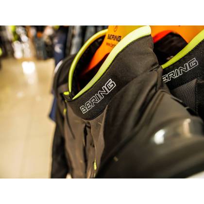 Geacă Moto din Textil BERING START-R · Negru / Gri / Verde Fluo  - 12