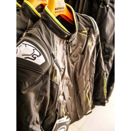 Geacă Moto din Textil BERING START-R · Negru / Gri / Verde Fluo  - 6