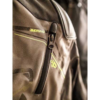 Geacă Moto din Textil BERING START-R · Negru / Gri / Verde Fluo  - 8