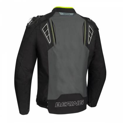 Geacă Moto din Textil BERING START-R · Negru / Gri / Verde Fluo  - 13