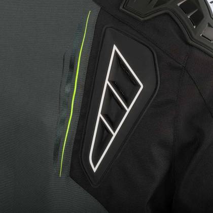 Geacă Moto din Textil BERING START-R · Negru / Gri / Verde Fluo  - 14