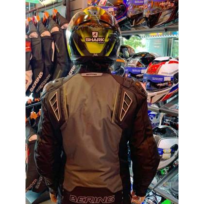 Geacă Moto din Textil BERING START-R · Negru / Gri / Verde Fluo  - 2