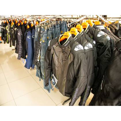 Geacă Moto din Textil BERING START-R · Negru / Gri / Verde Fluo  - 5