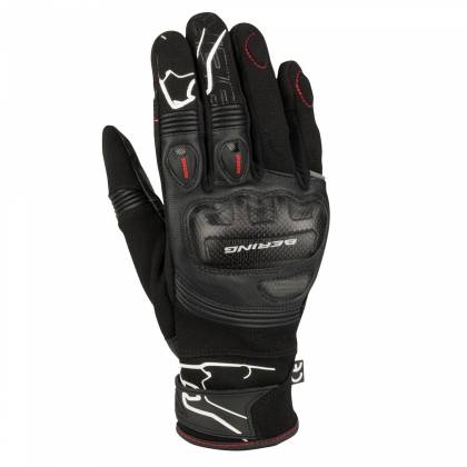 Mănuși Moto din Piele & Textil BERING CORTEX · Negru  - 0