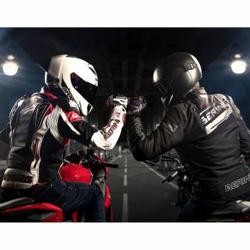 Mănuși Moto din Piele & Textil BERING CORTEX · Negru  - 2