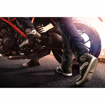 Ghete Moto din Piele & Textil BERING HORACE · Negru  - 2