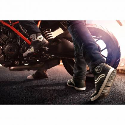 Ghete Moto din Piele & Textil BERING HORACE · Gri / Negru / Verde Fluo  - 3