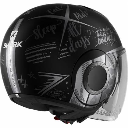 Cască Moto Open Face SHARK NANO TRIBUTE · Negru / Gri  - 2