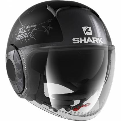 Cască Moto Open Face SHARK NANO TRIBUTE · Negru / Gri  - 3
