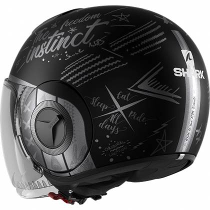 Cască Moto Open Face SHARK NANO TRIBUTE · Negru / Gri  - 4