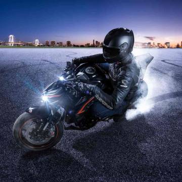 Geacă Moto din Piele și Textil BERING FORCIO · Negru  - 3