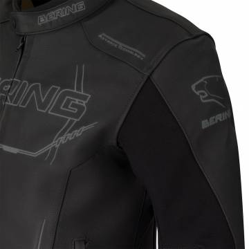 Geacă Moto din Piele și Textil BERING FORCIO · Negru  - 2