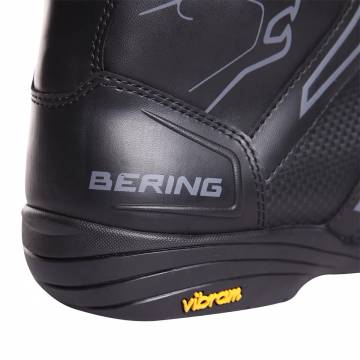 Ghete Moto din Piele & Textil BERING WALKER · Negru / Alb  - 4
