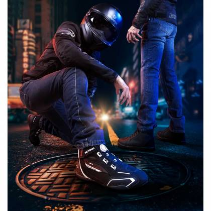 Ghete Moto din Piele & Textil BERING SKYDECK · Negru  - 2