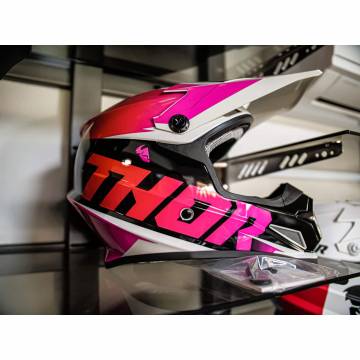 Cască Enduro - Cross THOR SECTOR FADER · Portocaliu / Negru / Roz  - 4