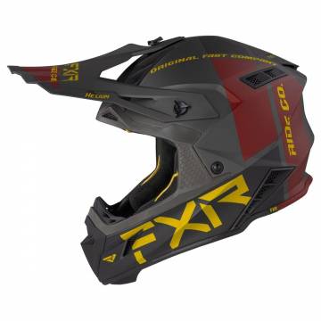 Cască Enduro - Cross - Snowmobil FXR RACING HELIUM RIDE CO 21 · Gri / Auriu / Roșu  - 4