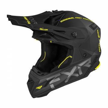 Cască Enduro - Cross - Snowmobil FXR RACING HELIUM RIDE CO 21 · Negru / Verde Fluo  - 0