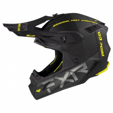 Cască Enduro - Cross - Snowmobil FXR RACING HELIUM RIDE CO 21 · Negru / Verde Fluo  - 4