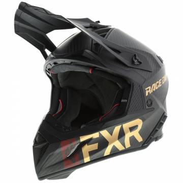 Cască Enduro - Cross - Snowmobil FXR RACING HELIUM CARBON · Negru / Auriu / Roșu  - 0