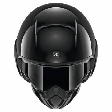Cască Moto Open Face SHARK STREET DRAK BLANK · Negru Lucios  - 1