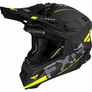 Cască Enduro - Cross - Snowmobil FXR RACING HELIUM CARBON · Negru / Verde Fluo  - 0
