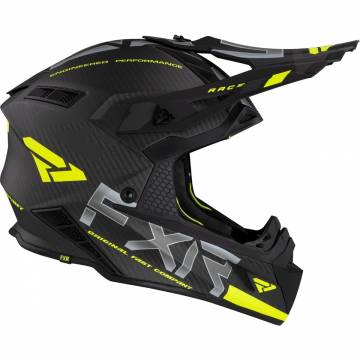 Cască Enduro - Cross - Snowmobil FXR RACING HELIUM CARBON · Negru / Verde Fluo  - 2