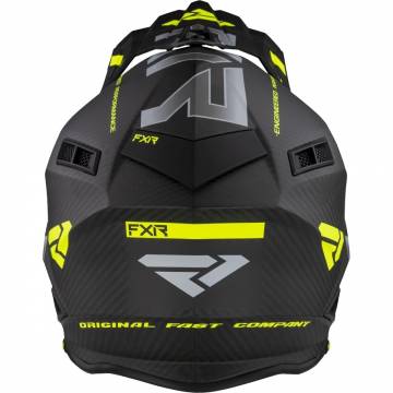 Cască Enduro - Cross - Snowmobil FXR RACING HELIUM CARBON · Negru / Verde Fluo  - 3