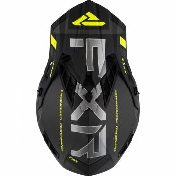 Cască Enduro - Cross - Snowmobil FXR RACING HELIUM CARBON · Negru / Verde Fluo  - 4