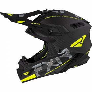 Cască Enduro - Cross - Snowmobil FXR RACING HELIUM CARBON · Negru / Verde Fluo  - 1