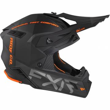 Cască Enduro - Cross - Snowmobil FXR RACING HELIUM RIDE CO 21 · Negru / Portocaliu Fluo  - 3
