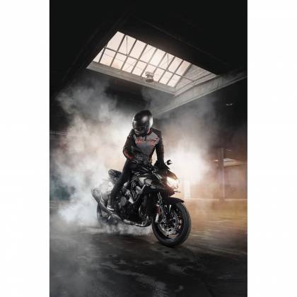 Geacă Moto din Textil BERING MACEO · Negru / Alb  - 2