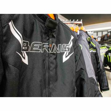 Geacă Moto din Textil BERING MACEO · Negru / Alb  - 4