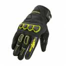 Mănuși Moto din Piele & Textil SPEED UP ATON · Negru / Verde-Fluo