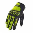 Mănuși Moto din Piele & Textil SPEED UP ATON · Verde-Fluo / Negru