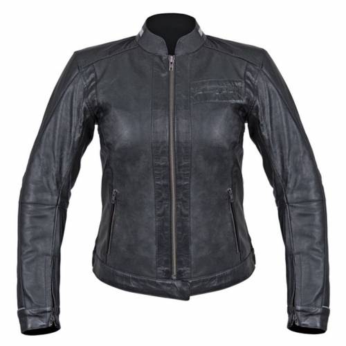 Geacă Moto Damă de Vară din Piele Naturală SIXGEAR MILA · Negru 