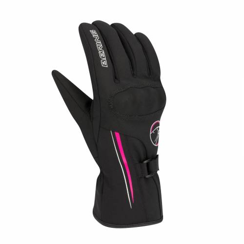 Mănuși Moto Damă de Iarnă din Textil BERING LADY KEVINA · Negru / Roz 