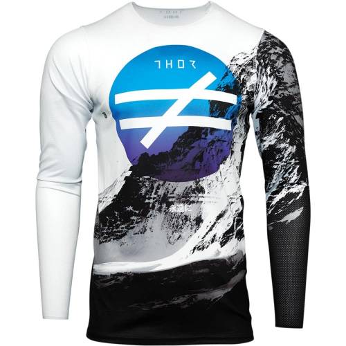 Tricou Enduro - Cross THOR PRIME PRO MESMER · Alb / Negru 