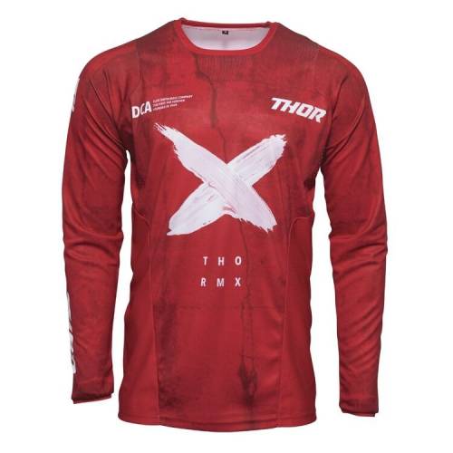 Tricou Enduro - Cross THOR PULSE HZRD · Roșu / Alb 