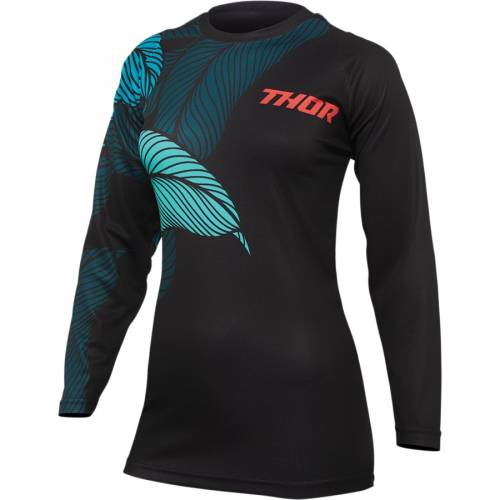 Tricou Enduro - Cross Damă THOR SECTOR URTH · Negru / Albastru 