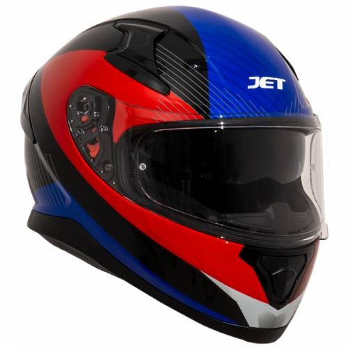 Cască Moto Integrală JET VOLT Nexus · Albastru / Roșu / Negru 