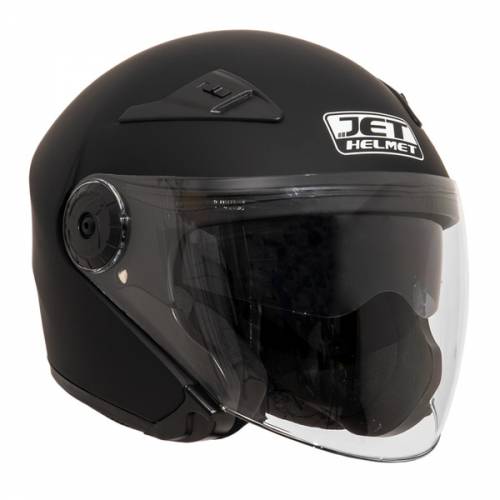 Cască Moto Open Face JET SONIC 2.0 · Negru Mat 