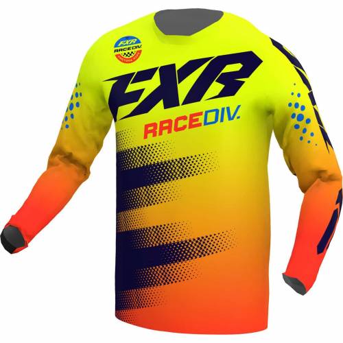 Tricou Enduro FXR RACING CLUTCH MX · Galben / Portocaliu / Albastru 