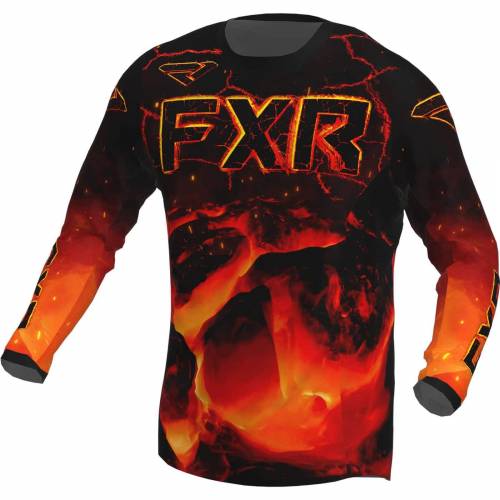 Tricou Enduro FXR RACING PODIUM MX · Negru / Roșu / Portocaliu 