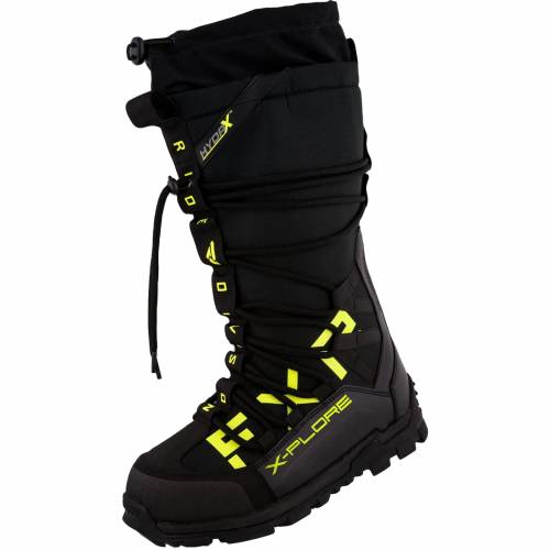 Cizme Snowmobil FXR RACING X-PLORE · Negru / Verde-Fluo 
