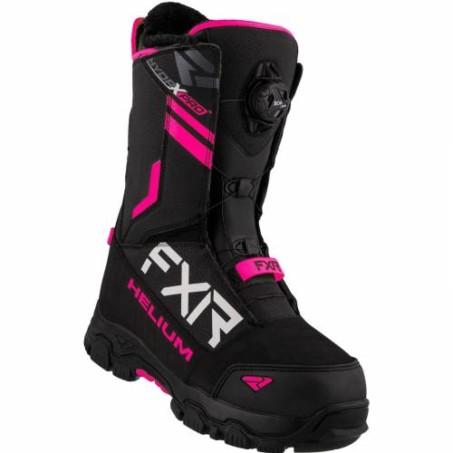 Cizme Snowmobil Damă FXR RACING HELIUM BOA · Negru / Roz 