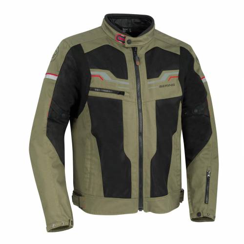 Geacă Moto de Vară din Textil BERING BAMAKO · Negru / Kaki 