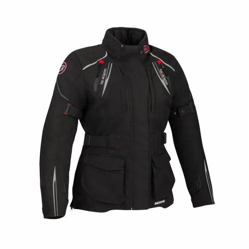 Geacă Moto Damă din Textil BERING LADY OURAL · Negru / Roșu 