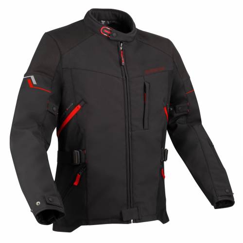 Geacă Moto din Textil BERING COBALT · Negru / Roșu 
