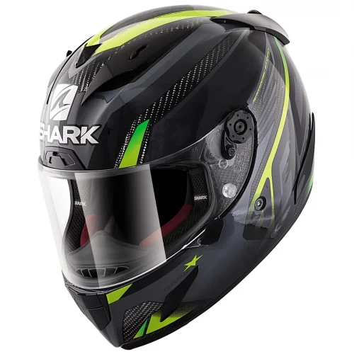 Cască Moto Integrală SHARK RACE-R PRO CARBON ASPY · Negru / Gri / Galben 